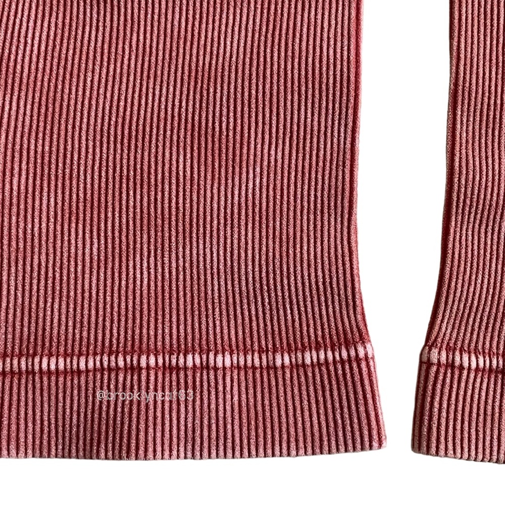 Zenana Seamless Shorts Ribbed Stretch Rust L - Picture 10 of 11